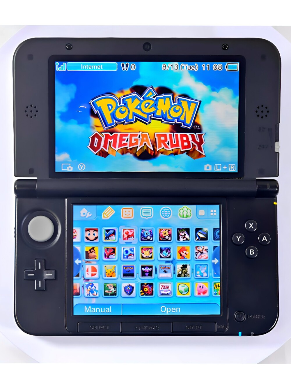 Nintendo 3DS XL Blue Model Handheld Console | Plug & Play | Accs & Content